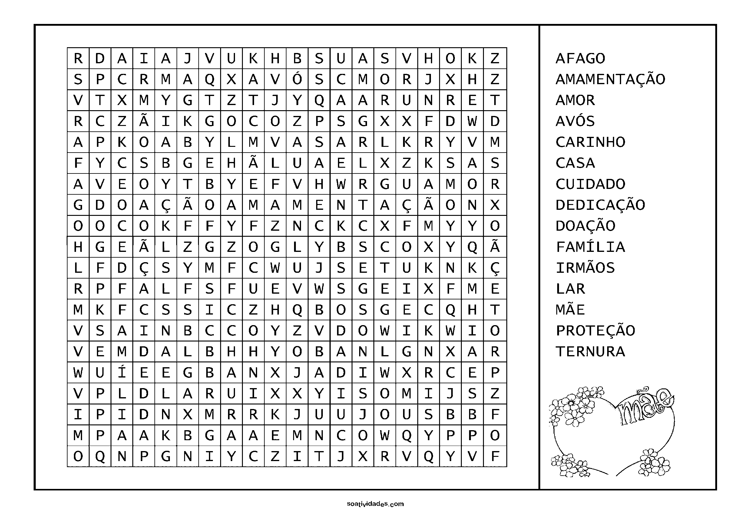 Caça-Palavras das profissões - Atividades para imprimir