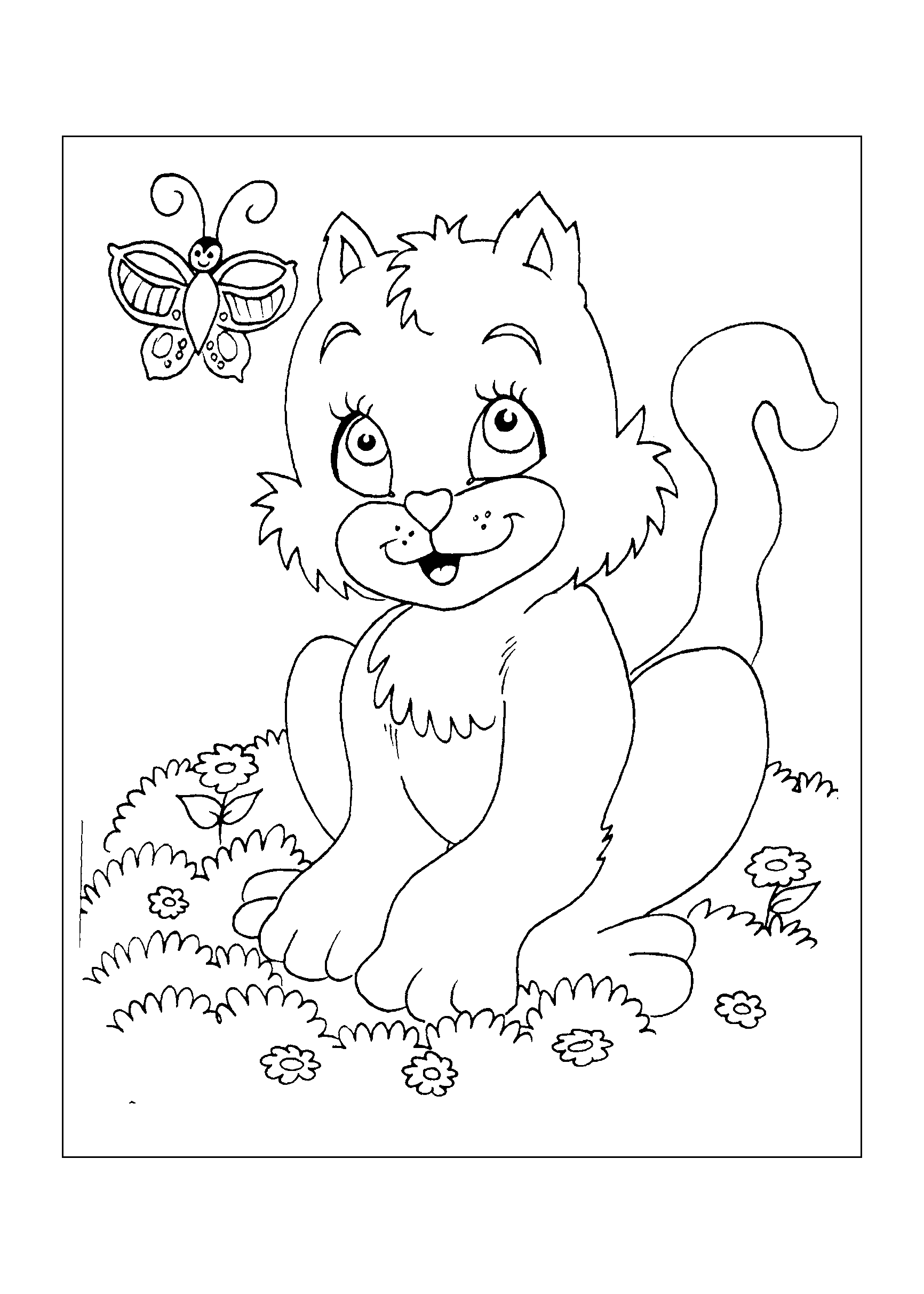 Desenhos para Adultos de Gato para Colorir - Imprimir Desenhos