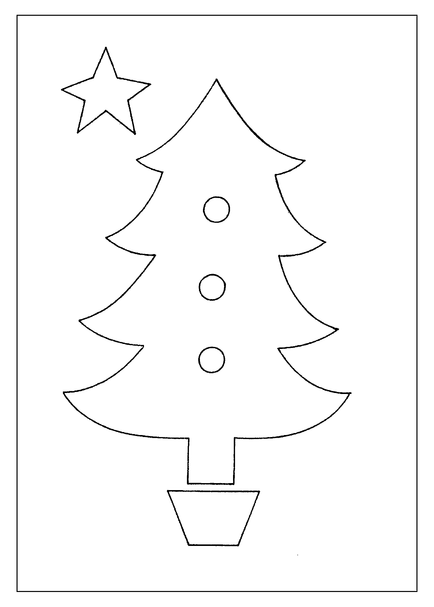 Desenho de Natal Para Colorir - Papai Noel e Árvores Natalinas