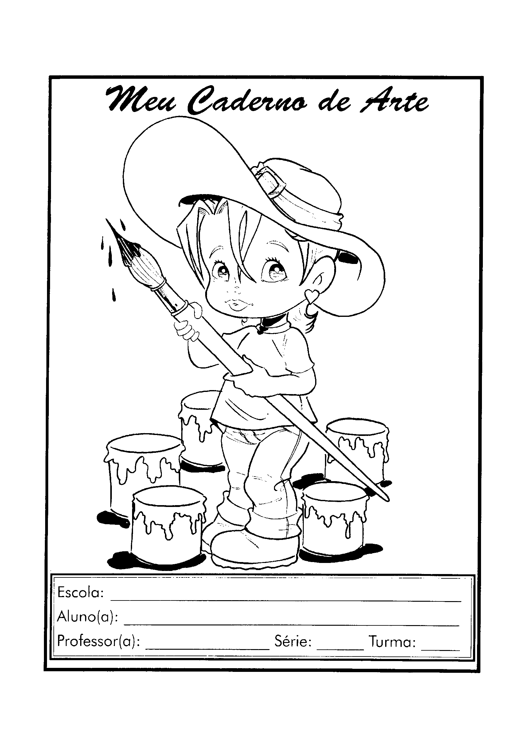 Capas Para Cadernos De Atividades Com Desenhos Para Colorir Só Atividades 8844