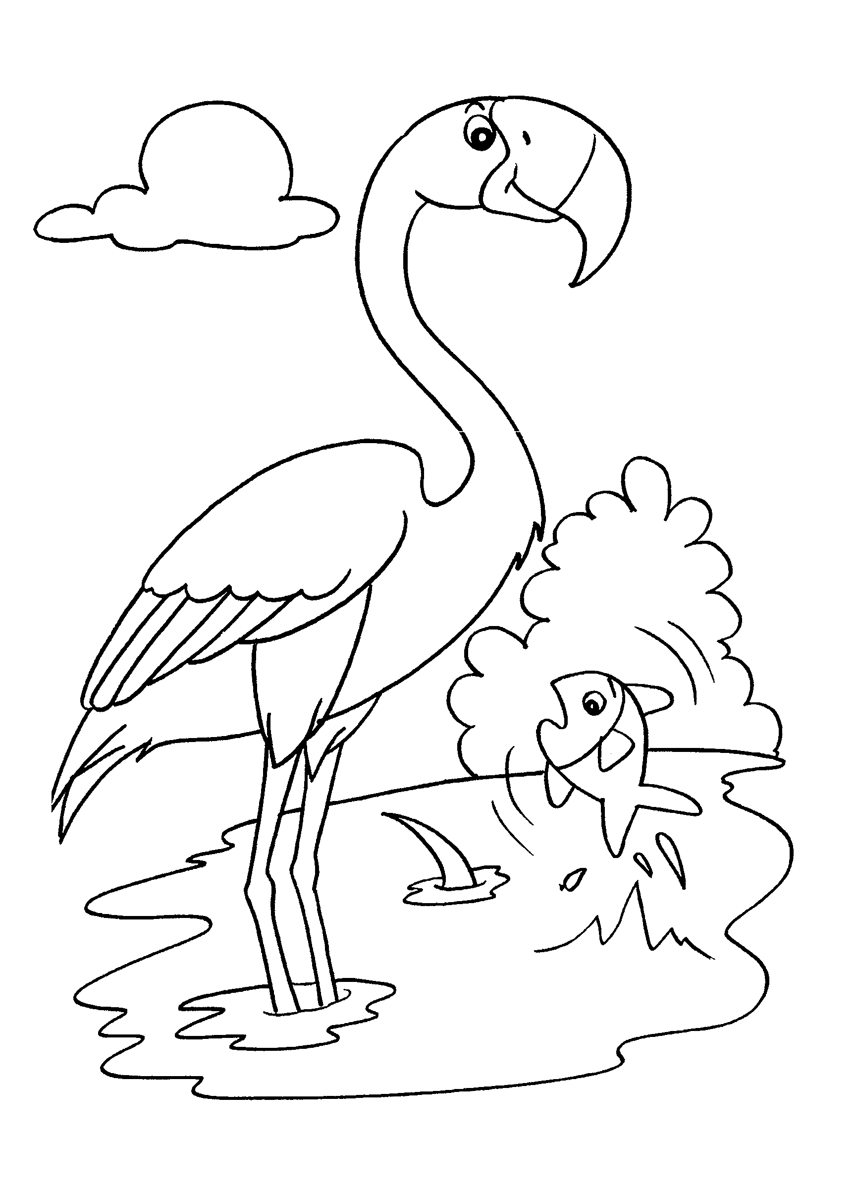 Desenho de flamingo