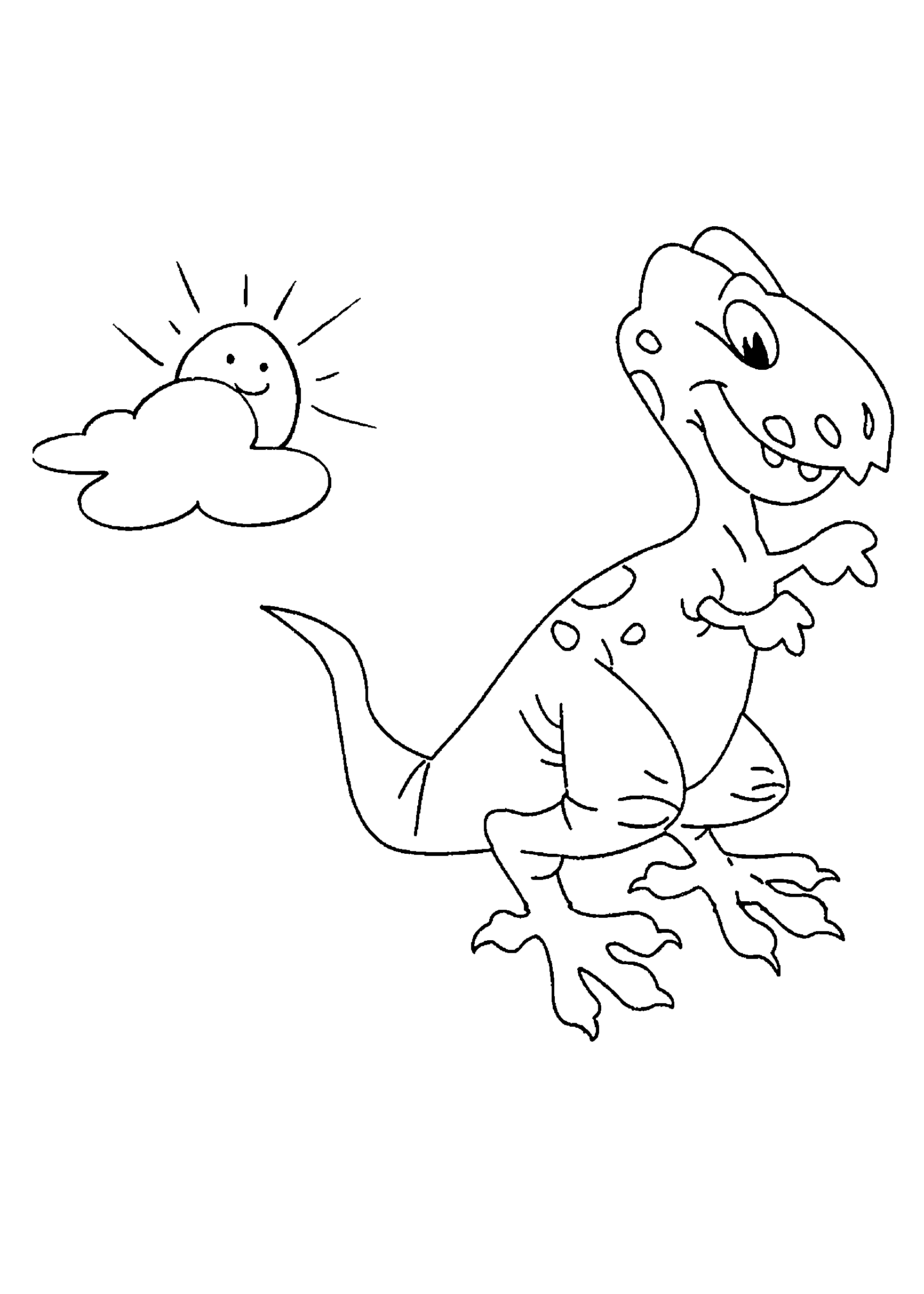 Desenhos de Dinossauros para imprimir e colorir - Só Atividades