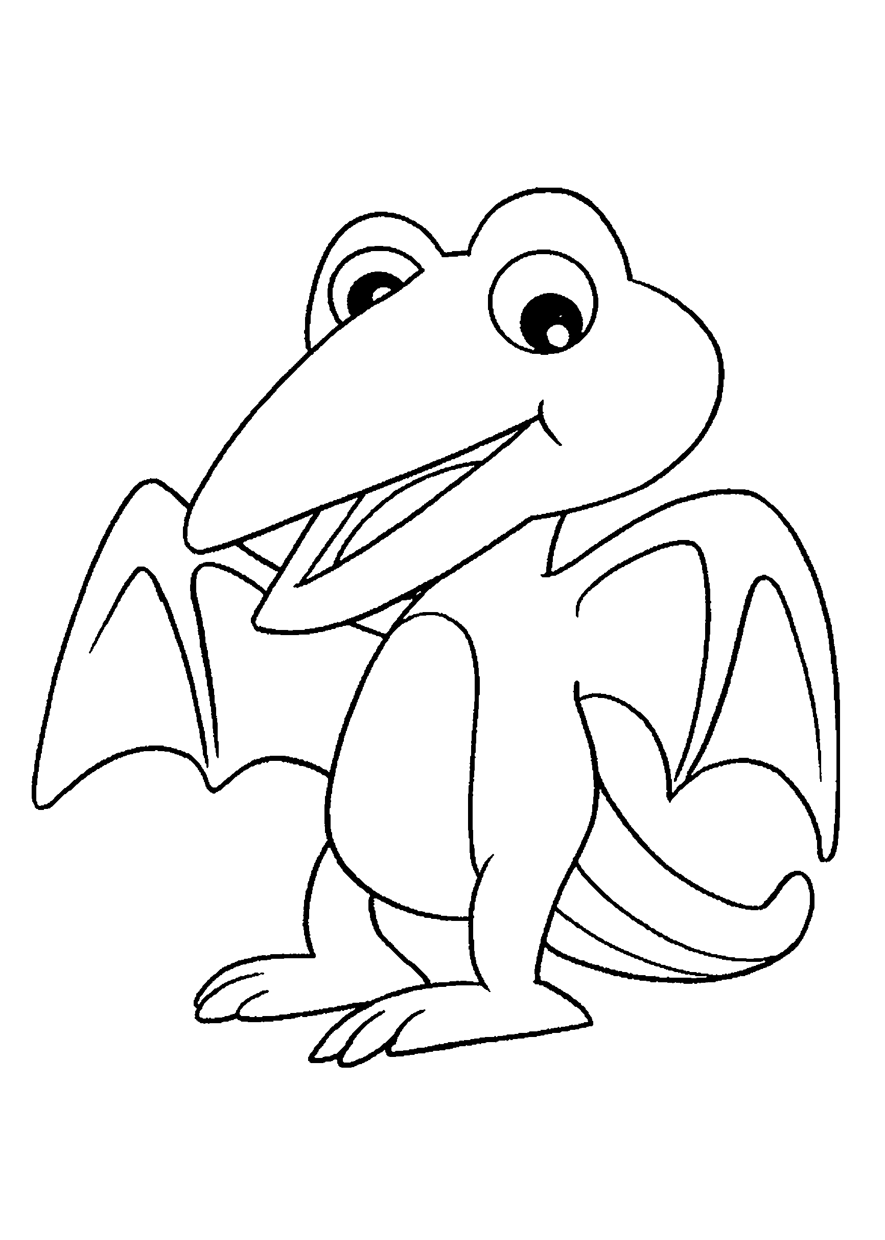 Desenho de Dinossauro bebê com asas