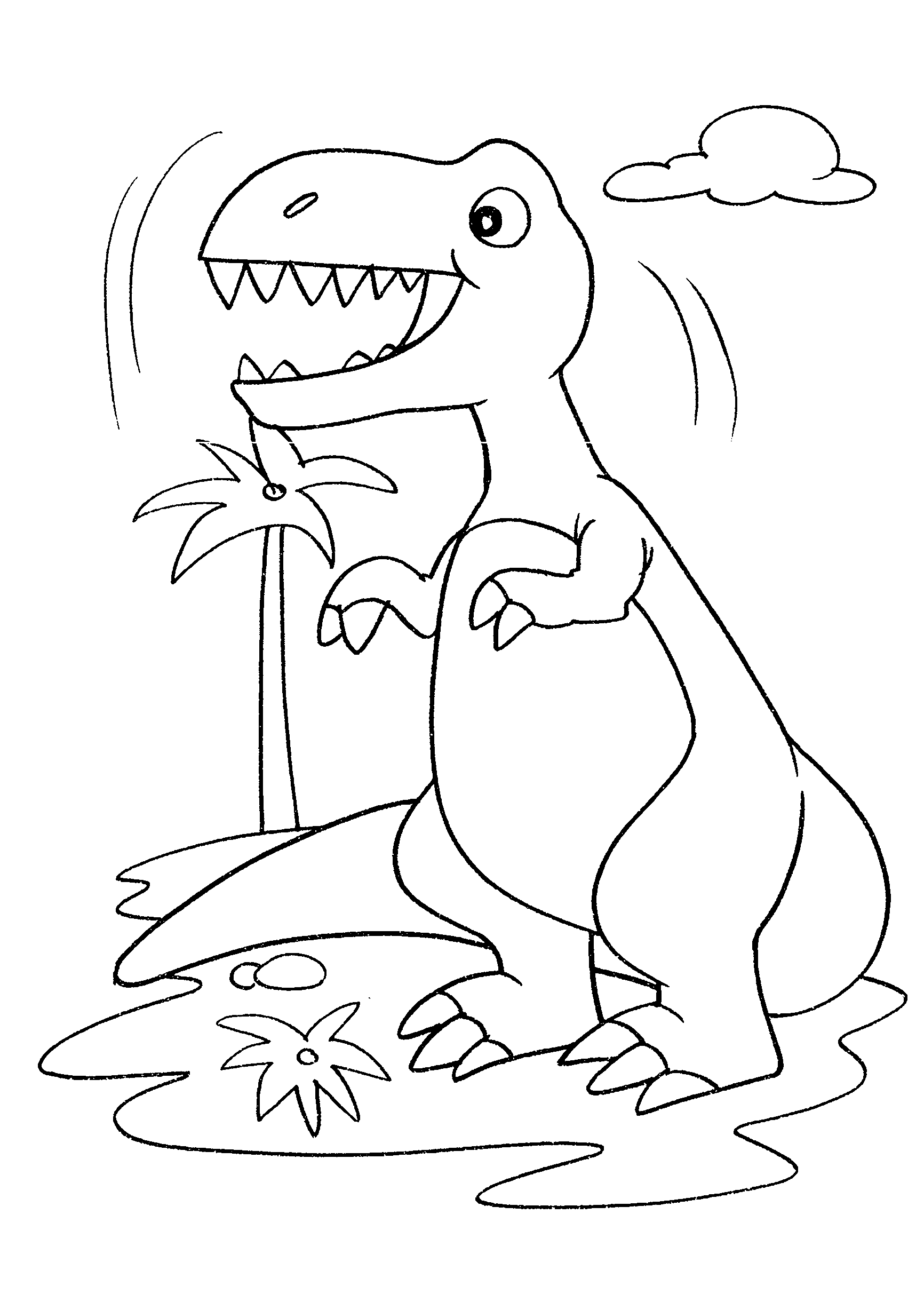 Desenho de Dinossauro: bravo