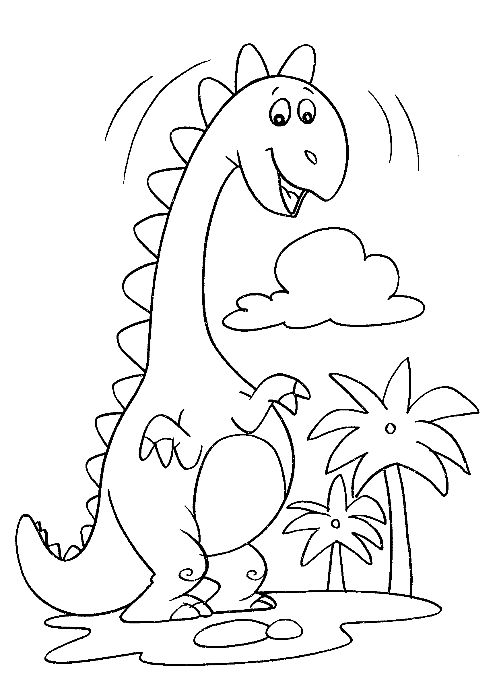 Desenho de Dinossauro pescoço longo