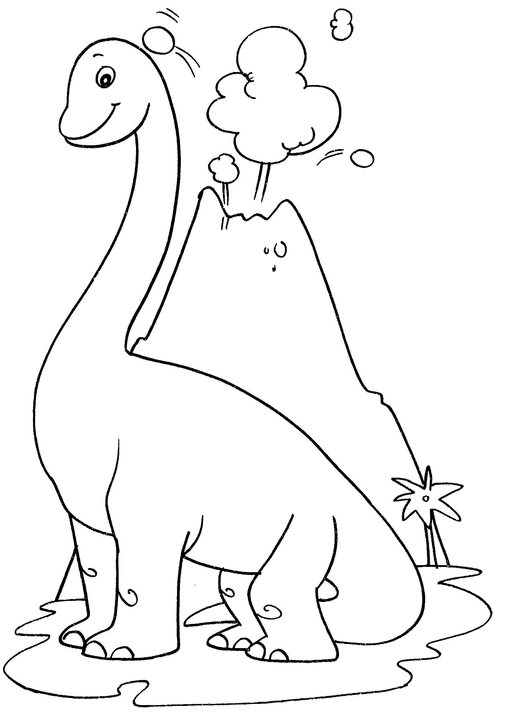 Desenho de dinossauros para colorir e imprimir