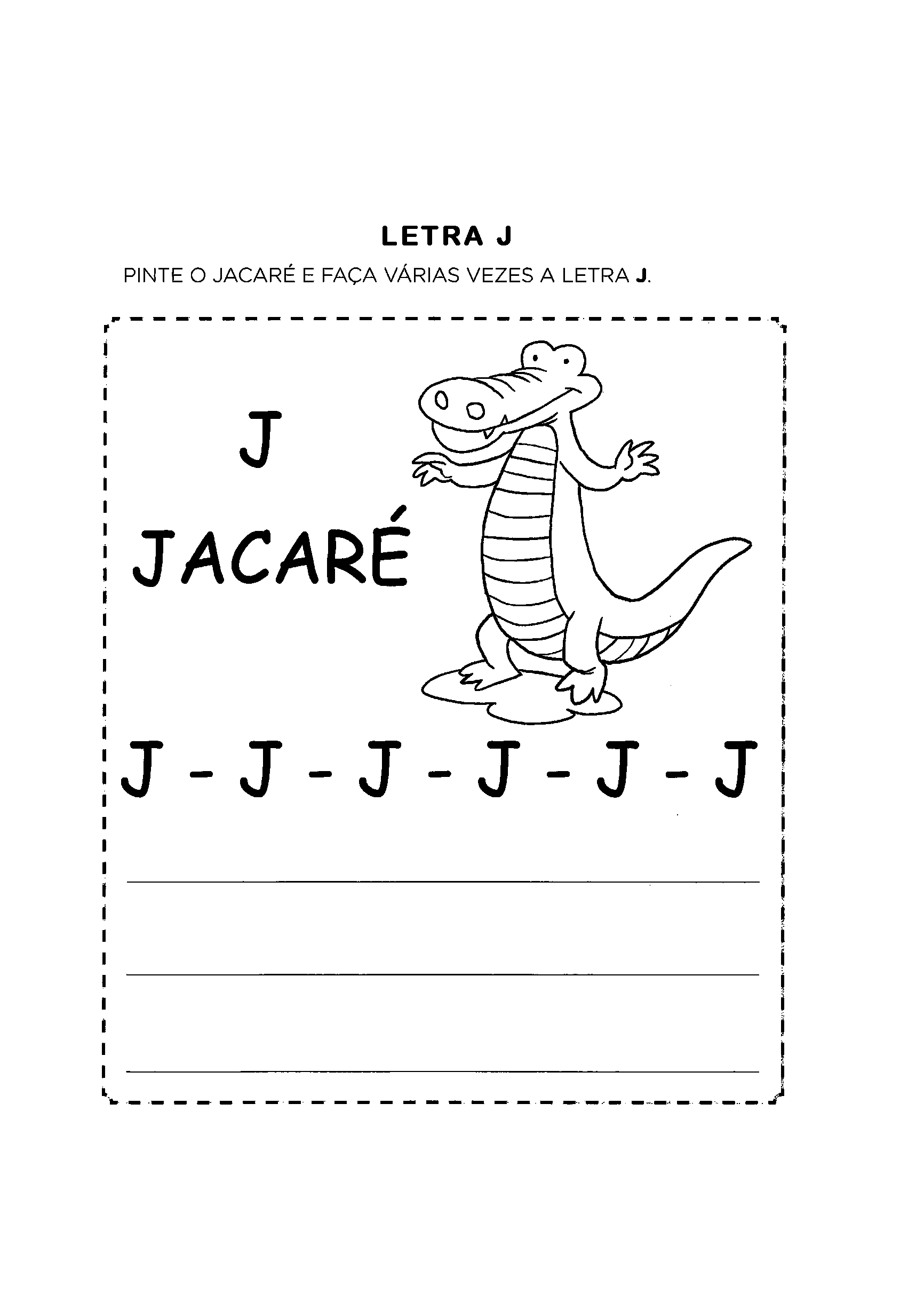 Atividade Com A Letra J Educação Infantil