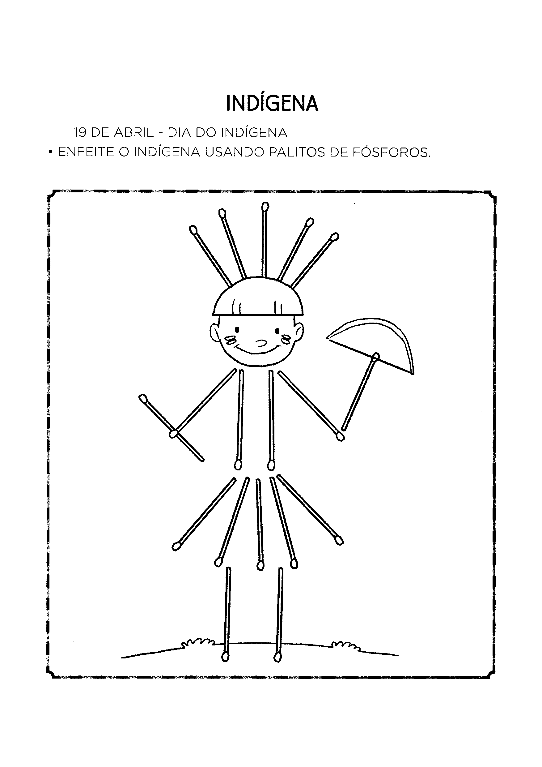 Atividade com palitos de fósforo